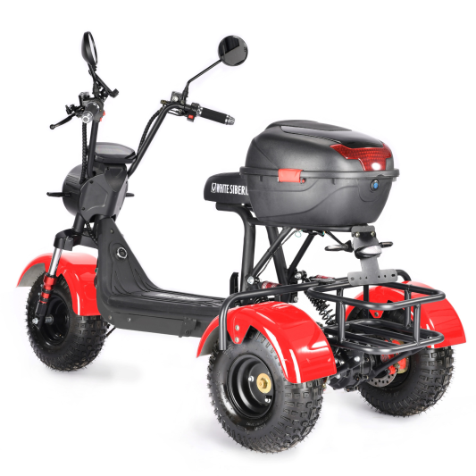 Электротрицикл WHITE SIBERIA TRIKE MINI RED 1500W